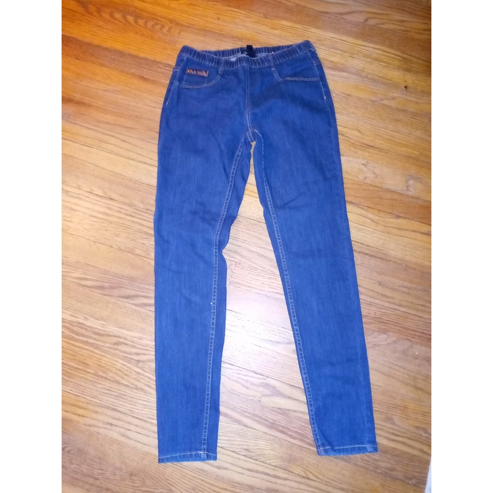 H&M Dark Blue Size Medium Women's Skinney Jeans Rubber Wasit